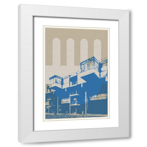 Architecture I  White Modern Wood Framed Art Print with Double Matting by William, Gary