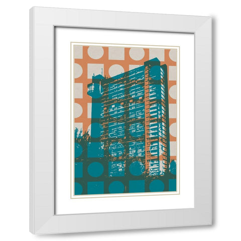 Architecture II  White Modern Wood Framed Art Print with Double Matting by William, Gary