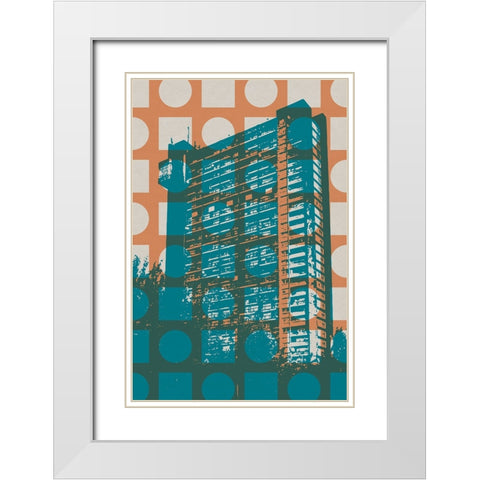 Architecture II  White Modern Wood Framed Art Print with Double Matting by William, Gary