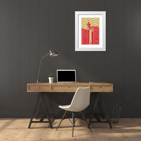 Architecture III  White Modern Wood Framed Art Print with Double Matting by William, Gary