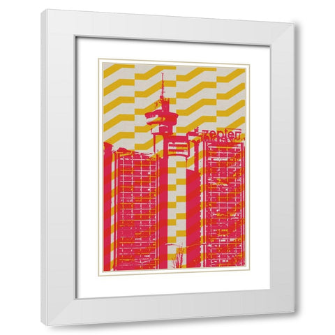 Architecture III  White Modern Wood Framed Art Print with Double Matting by William, Gary