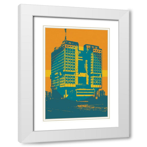 Architecture IV White Modern Wood Framed Art Print with Double Matting by William, Gary