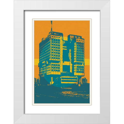 Architecture IV White Modern Wood Framed Art Print with Double Matting by William, Gary