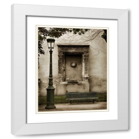 Among the Ruins White Modern Wood Framed Art Print with Double Matting by White, Milla