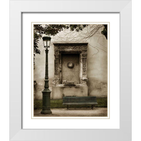 Among the Ruins White Modern Wood Framed Art Print with Double Matting by White, Milla