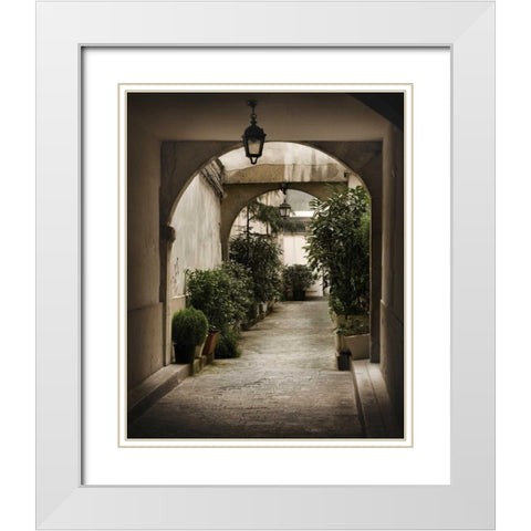 Through the Arches White Modern Wood Framed Art Print with Double Matting by White, Milla