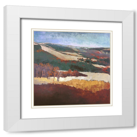The QuApple Valley White Modern Wood Framed Art Print with Double Matting by Kroker, Wendy