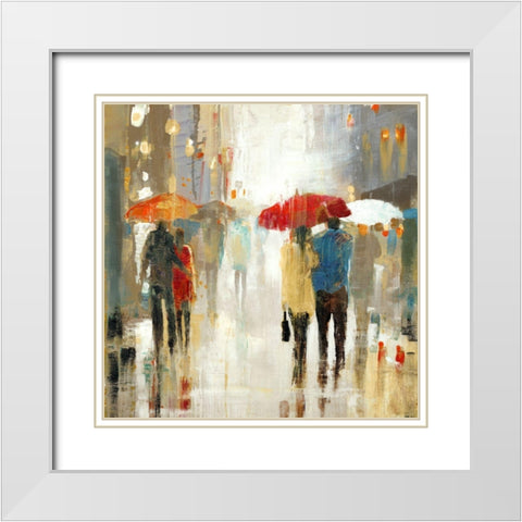 Trees in Spring White Modern Wood Framed Art Print with Double Matting by Kroker, Wendy