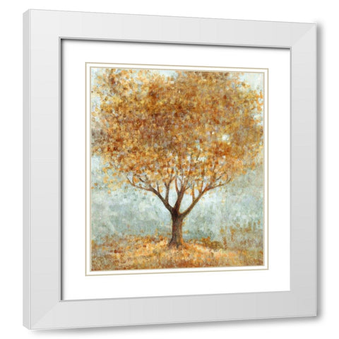 Tree of Life White Modern Wood Framed Art Print with Double Matting by Kroeker, Wendy