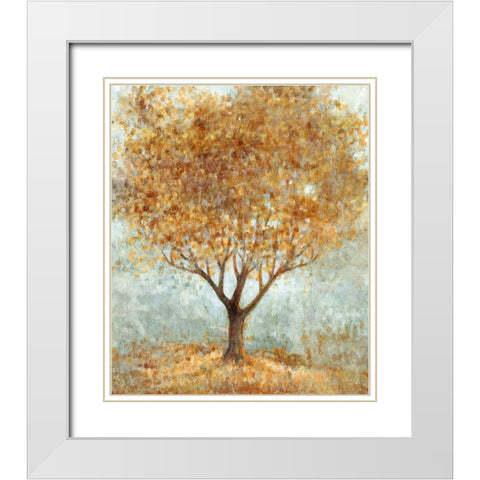 Tree of Life White Modern Wood Framed Art Print with Double Matting by Kroeker, Wendy