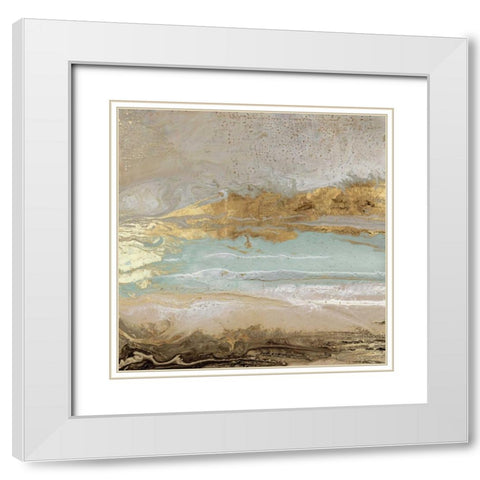 Playa Secreto I White Modern Wood Framed Art Print with Double Matting by Kroeker, Wendy