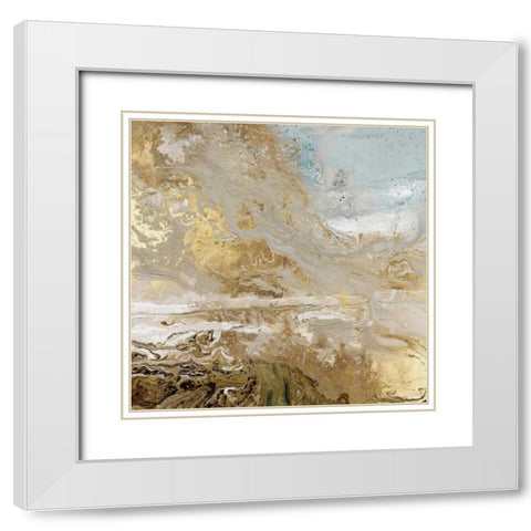 Playa Secreto III White Modern Wood Framed Art Print with Double Matting by Kroeker, Wendy