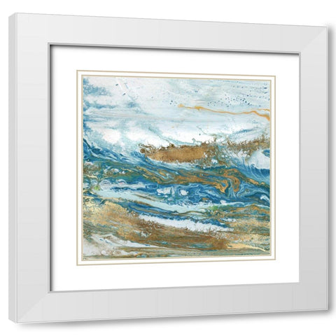 Geode I White Modern Wood Framed Art Print with Double Matting by Kroeker, Wendy