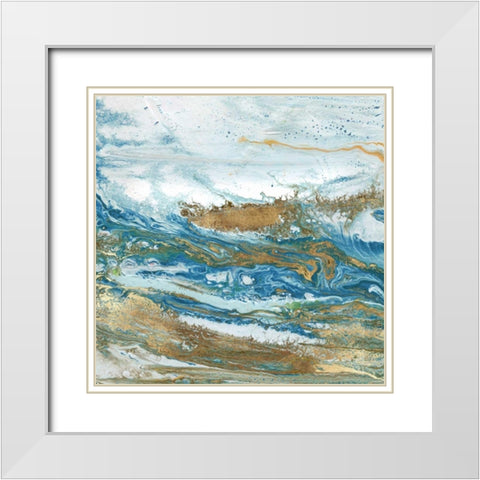 Geode I White Modern Wood Framed Art Print with Double Matting by Kroeker, Wendy