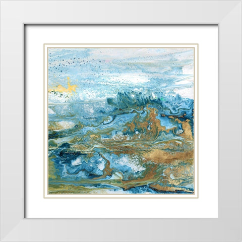 Geode II White Modern Wood Framed Art Print with Double Matting by Kroeker, Wendy