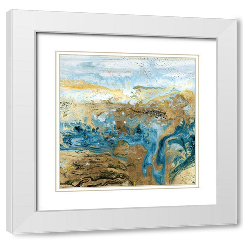 Geode III White Modern Wood Framed Art Print with Double Matting by Kroeker, Wendy