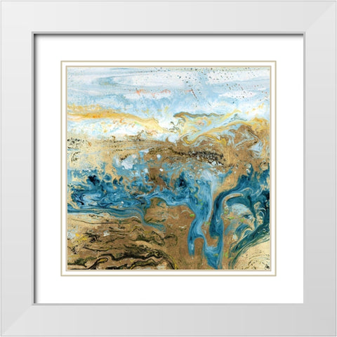 Geode III White Modern Wood Framed Art Print with Double Matting by Kroeker, Wendy