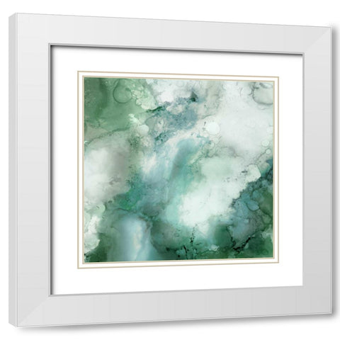 Zen Panel III White Modern Wood Framed Art Print with Double Matting by Kroeker, Wendy