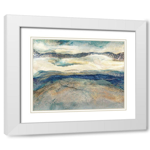 Blue Danube I White Modern Wood Framed Art Print with Double Matting by Kroeker, Wendy