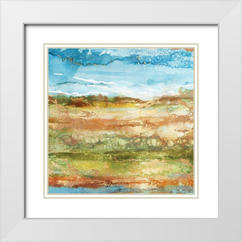 Field Stone III White Modern Wood Framed Art Print with Double Matting by Kroeker, Wendy