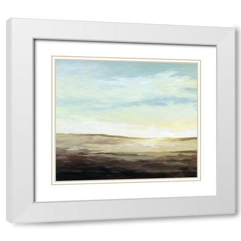 A Zen Morning White Modern Wood Framed Art Print with Double Matting by Kroker, Wendy