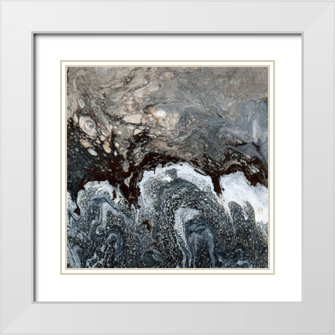 Shore Line White Modern Wood Framed Art Print with Double Matting by Kroeker, Wendy