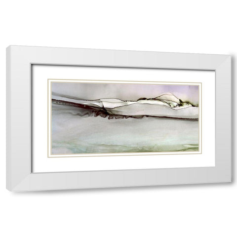 Simple Lines White Modern Wood Framed Art Print with Double Matting by Kroeker, Wendy