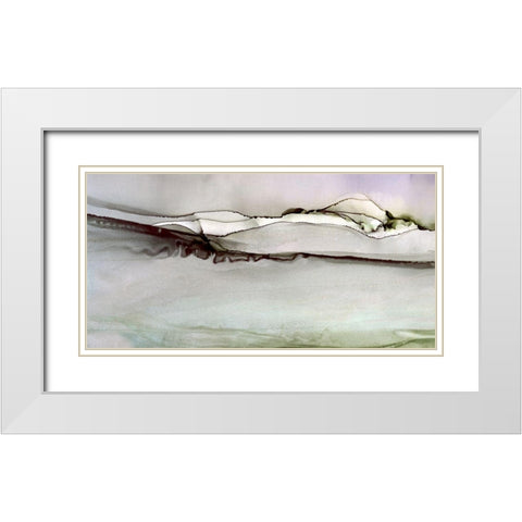 Simple Lines White Modern Wood Framed Art Print with Double Matting by Kroeker, Wendy