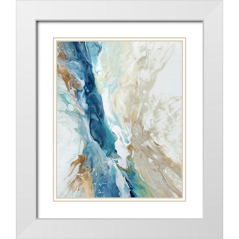 Niagara  White Modern Wood Framed Art Print with Double Matting by Kroeker, Wendy