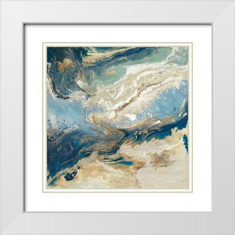 Sea Destiny I White Modern Wood Framed Art Print with Double Matting by Kroeker, Wendy