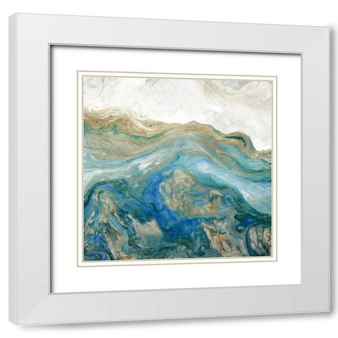 Blue Paassage I  White Modern Wood Framed Art Print with Double Matting by Kroeker, Wendy