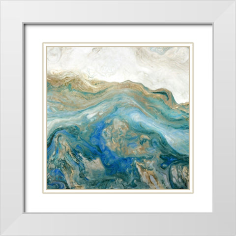 Blue Paassage I  White Modern Wood Framed Art Print with Double Matting by Kroeker, Wendy