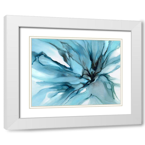 Charisma Blue  White Modern Wood Framed Art Print with Double Matting by Kroker, Wendy