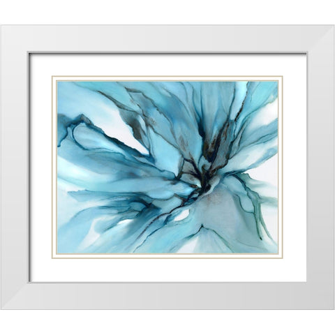 Charisma Blue  White Modern Wood Framed Art Print with Double Matting by Kroker, Wendy