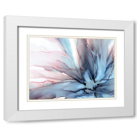 Petalo Flora  White Modern Wood Framed Art Print with Double Matting by Kroker, Wendy