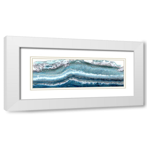 Lace Agate Light Blue I  White Modern Wood Framed Art Print with Double Matting by Kroker, Wendy