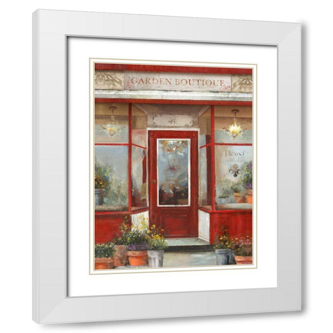 Flower Shop White Modern Wood Framed Art Print with Double Matting by Wilson, Aimee
