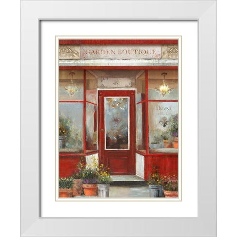 Flower Shop White Modern Wood Framed Art Print with Double Matting by Wilson, Aimee