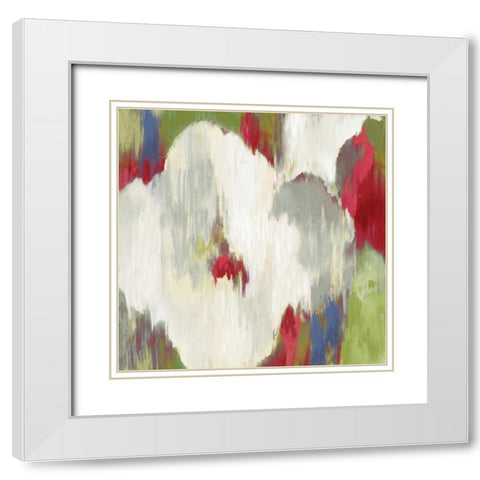 Ikat Avenue I White Modern Wood Framed Art Print with Double Matting by Wilson, Aimee