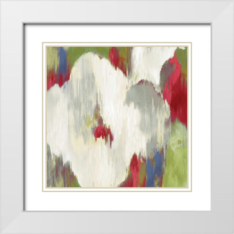 Ikat Avenue I White Modern Wood Framed Art Print with Double Matting by Wilson, Aimee