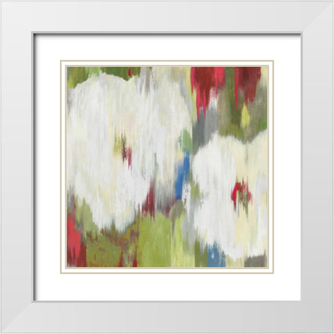 Ikat Avenue II White Modern Wood Framed Art Print with Double Matting by Wilson, Aimee