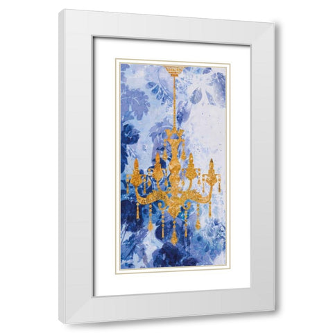 Louis Chandelier I White Modern Wood Framed Art Print with Double Matting by Wilson, Aimee