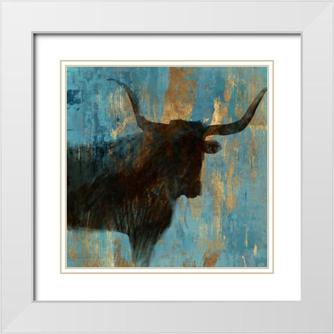 Bison I White Modern Wood Framed Art Print with Double Matting by Wilson, Aimee