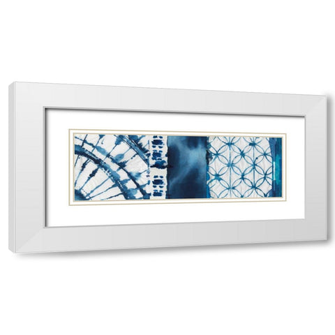 Shibori Patchwork II White Modern Wood Framed Art Print with Double Matting by Wilson, Aimee