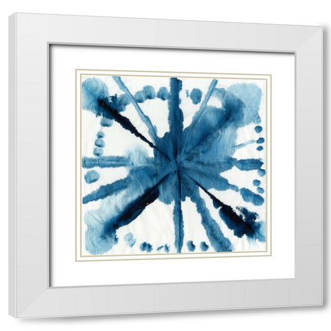 Indigo Dye V White Modern Wood Framed Art Print with Double Matting by Wilson, Aimee