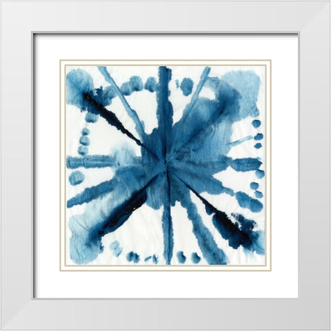 Indigo Dye V White Modern Wood Framed Art Print with Double Matting by Wilson, Aimee