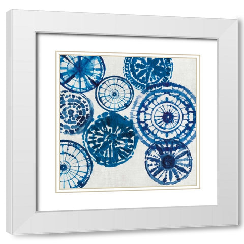 Shibori Rings I White Modern Wood Framed Art Print with Double Matting by Wilson, Aimee