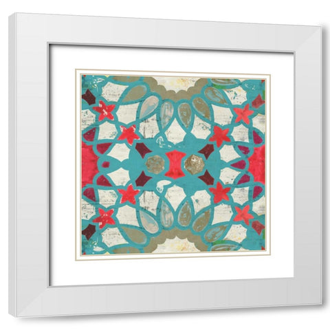 Folky I White Modern Wood Framed Art Print with Double Matting by Wilson, Aimee