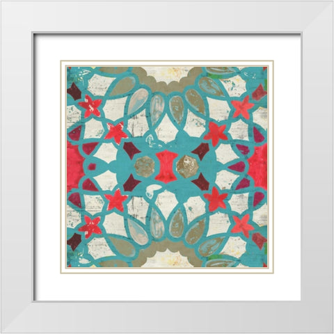 Folky I White Modern Wood Framed Art Print with Double Matting by Wilson, Aimee