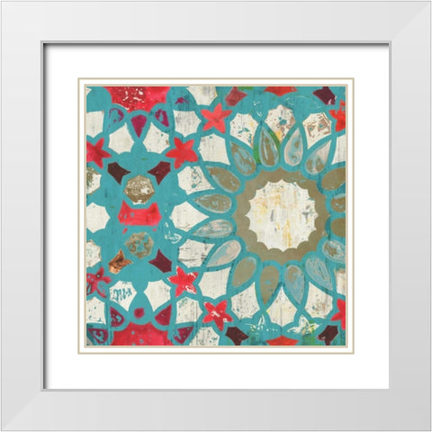 Folky II White Modern Wood Framed Art Print with Double Matting by Wilson, Aimee